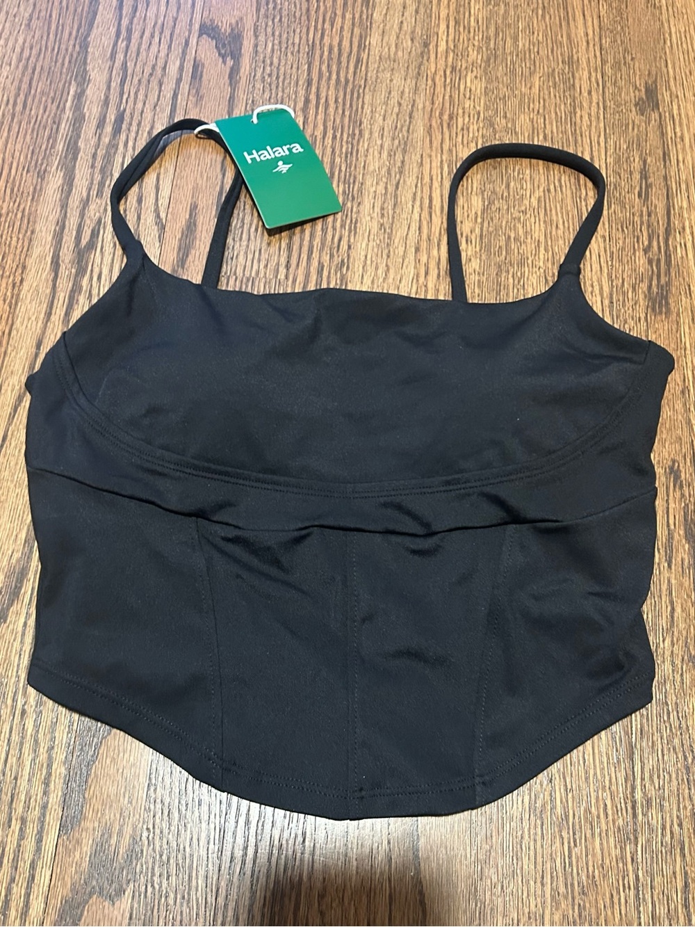 NWT Halara Black Built-In Bra Tank Top